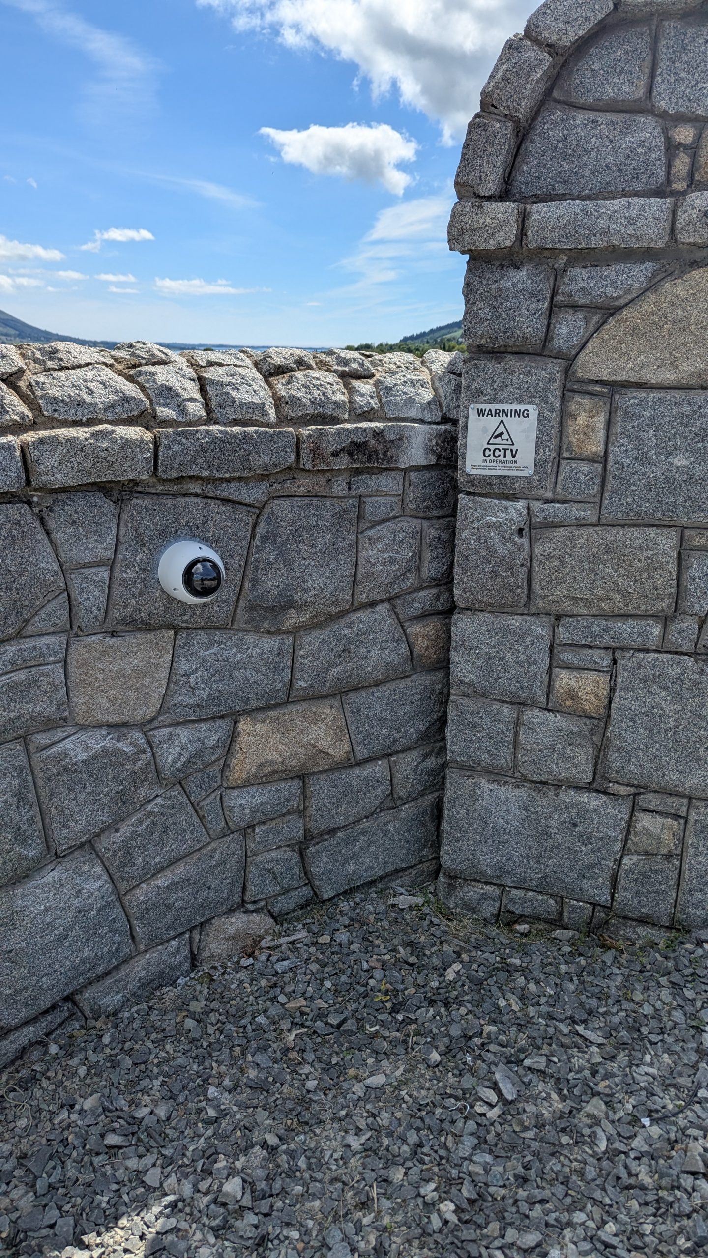 Gate camera radio linked back to PoE switch